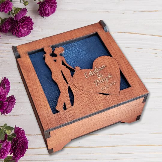 Caja para anillos de boda